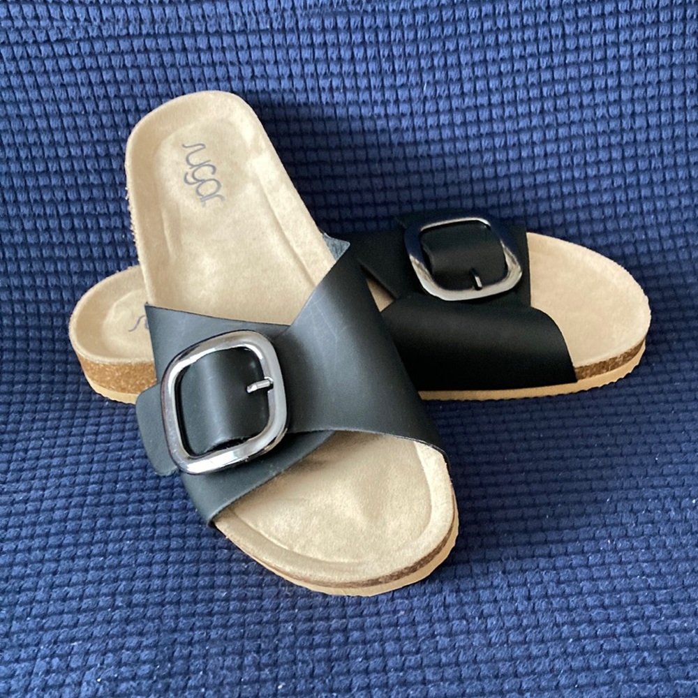 NWOT cork sole sandals with buckle